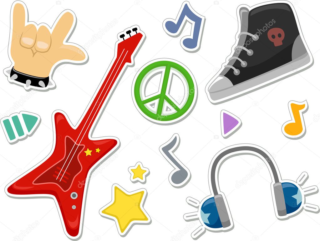 Rock Stickers Stock Illustration by ©lenmdp #16047021
